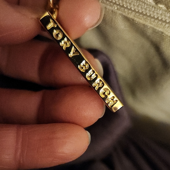 Tory Burch Black Nylon Tote with Glossy Patent Leather Accents - Picture 3 of 14